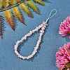 Natural Rose Quartz Chips Cell Phone Lanyard Wrist Strap HJEW-SW00018-03-3