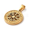 PVD Vacuum Plating 304 Stainless Steel Pendants STAS-M322-30G-2