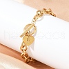 Golden 304 Stainless Steel Charm Bracelets NJEW-K284-01G-E-3