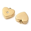304 Stainless Steel with Rhinestone Charms STAS-Q345-31C-G-2