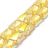 Transparent Electroplate Glass Beads Strands EGLA-H103-HP01-1