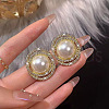 Alloy Imitation Pearl Stud Earrings WGC0511-25-1