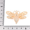 Brass Crystal Rhinestone 3D Bee Connector Charms KKC-T003-03KCG-3