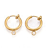 PVD Vacuum Plating 316 Surgical Stainless Steel Clip-on Hoop Earrings X-STAS-S101-13mm-01G-1
