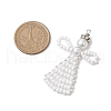 Baking Glass Pearl & Seed Beads Pendants PALLOY-MZ00368-02-2
