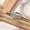 Brass Micro Pave Cubic Zirconia Adjustable Finger Rings for Women RJEW-U032-02P-2