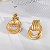 Fashionable Stainless Steel Ring Stud Earrings KL7576-1-1