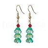 Glass Dangle Earrings EJEW-TA00449-1