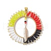 Bohemia Style Handmade Glass Seed Beads Pendants PALLOY-MZ00212-1