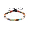 Natural Mixed Gemstone Braided Bead Bracelets for Women PW-WG20352-08-1