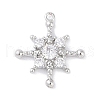 Brass Pave Clear Cubic Zirconia Pendants KK-F875-10P-1