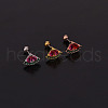 Watermelon Brass Micro Pave Cubic Zirconia Cartilage Earrings for Women WG9FBC0-23-1