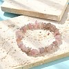 Natural Rose Quartz Chips Beaded Stretch Bracelets BJEW-JB09476-04-2