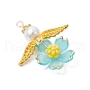 Handmade Glass Seed Beaded Angel Pendants PALLOY-MZ00764-4