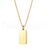 Stainless Steel Geometric Cube Pendant Necklaces for Women QQ0405-1-1