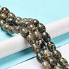 Tibetan Style dZi Beads Strands TDZI-E005-01B-2