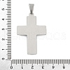 304 Stainless Steel Pendants STAS-G346-49P-3