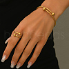 Stainless Steel Round Cuff Bangle & Rings for Women LY6022-2