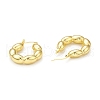 Rack Plating Brass Oval Wrap Hoop Earrings for Women EJEW-G340-04G-2