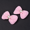 5 Pair 5 Style Bowknot & Flower Polyester Alligator Hair Clips PHAR-C012-01A-4