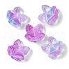 Transparent Spray Paint Glass Beads GLAA-Z011-06B-1