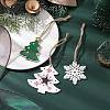 3Pcs 3 Styles Printed Wood Pendant Decoration HJEW-JM02183-2