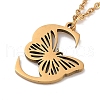 PVD Vacuum Plating 201 Stainless Steel Necklaces NJEW-R267-01S-G-3
