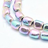 Electroplate Non-magnetic Synthetic Hematite Beads Strands G-L488-A-25-2