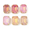 Brass Glass Rhinestone Sew on Rhinestones RGLA-B004-10B-G-1