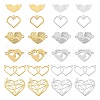12Pcs 12 Style 201 Stainless Steel Connector Charms & Pendants STAS-SZ0002-65-1