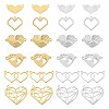 12Pcs 12 Style 201 Stainless Steel Connector Charms & Pendants STAS-SZ0002-65-1