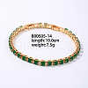 Brass Rhinestone Link Bracelets for Women XO6953-10-1