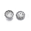 Non-Tarnish 304 Stainless Steel Bead Caps STAS-S057-50B-P-3
