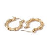 Ion Plating(IP) 304 Stainless Steel Dog Bone Wrap Hoop Earrings for Women EJEW-E199-05G-2