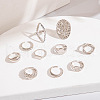 10Pcs Alloy Finger Rings Sets WG7802C-22-4