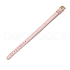 Leather Textured Bracelet Straps Slide Wristbands for Slide Charms AJEW-K232-01G-09-3