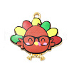 Cute Printed Alloy Pendants ENAM-L040-002B-2