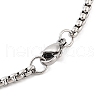 Non-Tarnish 201 Stainless Steel Rectangle with Constellation Pendant Necklaces NJEW-M223-02F-4