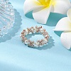 Letter X Handmade Glass Seed Beads Stretch Rings RJEW-MZ00026-02-4