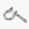 Non-Tarnish 304 Stainless Steel D-Ring Anchor Shackle Clasps X-STAS-Z017-15P-5