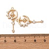 Brass Micro Pave Clear Cubic Zirconia Pendants KK-Z112-31G-3