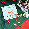  8Pcs 8 Style Christmas Theme Alloy Enamel Pendants Decorations HJEW-NB0001-47-5