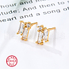 Cubic Zirconia Rectangle Stud Earrings GZ2843-10-1