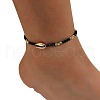 Bohemian Glass Seed Bead & Natural Cowrie Shell Beaded Anklets FS-WG8F2C0-01-5