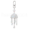 Cloud Alloy and Synthetic Moonstone Pendant Decorations HJEW-TA00329-1