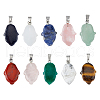 HOBBIESAY 10Pcs 10 Styles Mixed Gemstone Pendants G-HY0001-46-1