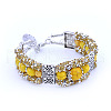 Synthetic Turquoise Round Beaded Bangles WG537C6-04-2