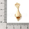 Brass Micro Pave Clear Cubic Zirconia Fold Over Clasps KK-S382-15G-3