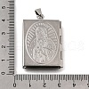 316 Stainless Steel Locket Pendants STAS-C123-03A-P-3
