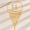 Luxurious Geometric Rectangle Oval Tassel Jewelry Set for Women's Party Wedding WF2314-1